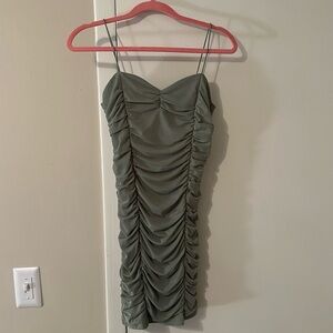 Light blue-green bodycon dress
